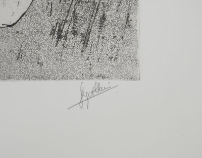 Serge ALLAIN : Composition abstraite, Gravure originale (photo de détail 2) - Crédit photo : Galerie Art.Paris