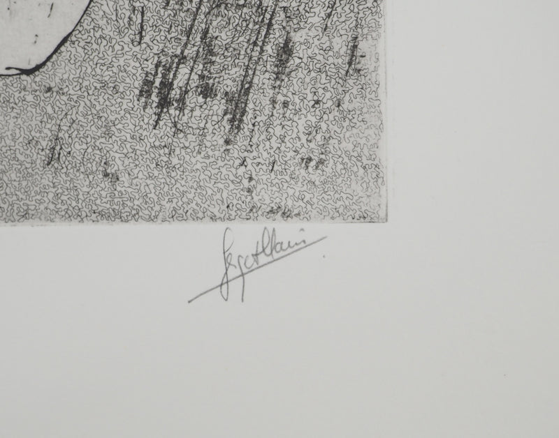 Serge ALLAIN : Composition abstraite, Gravure originale (photo de détail 2) - Crédit photo : Galerie Art.Paris
