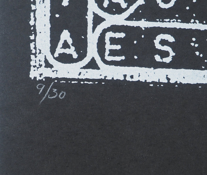 Joan RABASCALL : Mots mêlés, Lithographie originale (photo de détail 5) - Crédit photo : Galerie Art.Paris