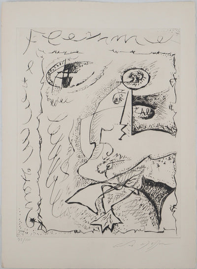 André MASSON : Le baiser, Gravure originale (vue générale) - Crédit photo : Galerie Art.Paris