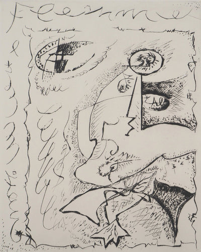 André MASSON : Le baiser, Gravure originale (photo de détail 3) - Crédit photo : Galerie Art.Paris