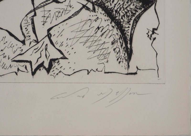 André MASSON : Le baiser, Gravure originale (photo de détail 2) - Crédit photo : Galerie Art.Paris