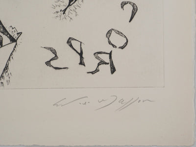 André MASSON : Composition abstraite, Gravure originale (photo de détail 2) - Crédit photo : Galerie Art.Paris