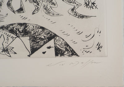 André MASSON : Figure en mouvement, Gravure originale (photo de détail 2) - Crédit photo : Galerie Art.Paris