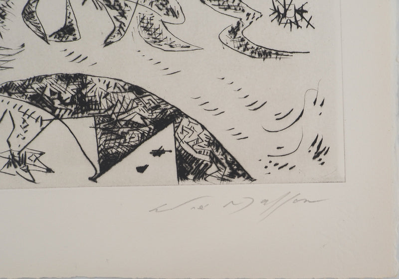 André MASSON : Figure en mouvement, Gravure originale (photo de détail 2) - Crédit photo : Galerie Art.Paris