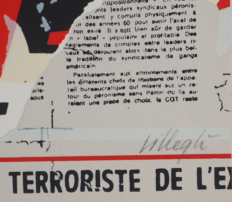 Jacques VILLEGLE : Affiche lacérée, c, Affiche originale (photo de détail 2) - Crédit photo : Galerie Art.Paris