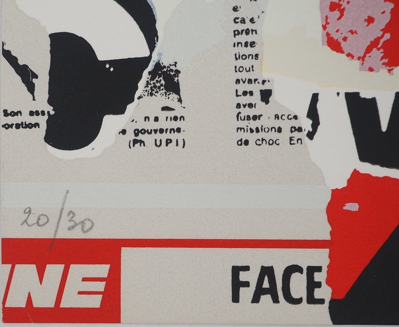 Jacques VILLEGLE : Affiche lacérée, c, Affiche originale (photo de détail 5) - Crédit photo : Galerie Art.Paris