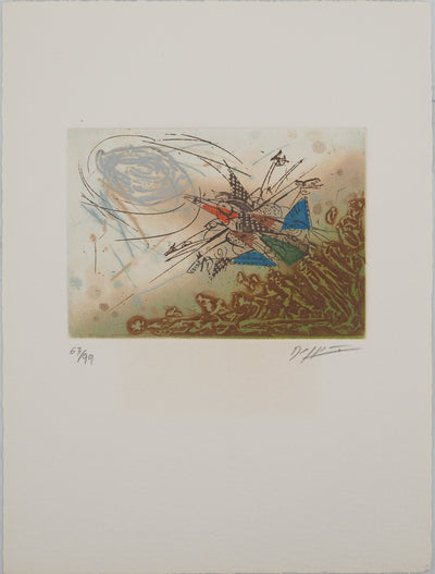 Georges DUSSAU : Tourbillon céleste, Gravure originale (vue générale) - Crédit photo : Galerie Art.Paris