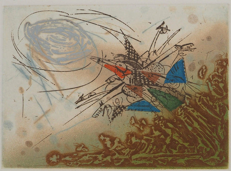 Georges DUSSAU : Tourbillon céleste, Gravure originale (photo de détail 3) - Crédit photo : Galerie Art.Paris