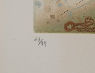 Georges DUSSAU : Tourbillon céleste, Gravure originale (photo de détail 5) - Crédit photo : Galerie Art.Paris