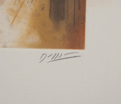 Georges DUSSAU : Composition aux triangles, Gravure originale (photo de détail 2) - Crédit photo : Galerie Art.Paris