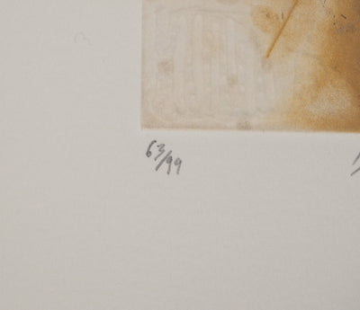 Georges DUSSAU : Composition aux triangles, Gravure originale (photo de détail 5) - Crédit photo : Galerie Art.Paris