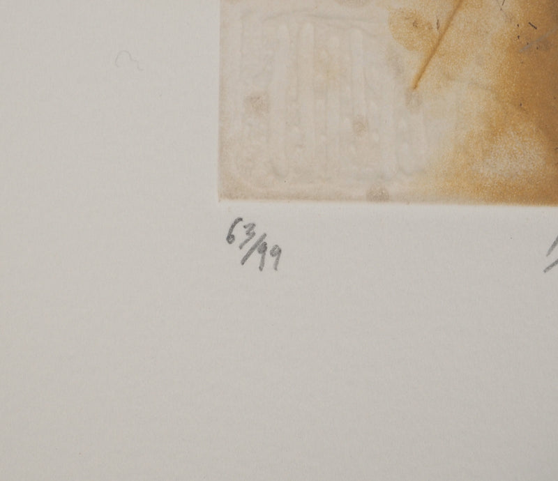 Georges DUSSAU : Composition aux triangles, Gravure originale (photo de détail 5) - Crédit photo : Galerie Art.Paris