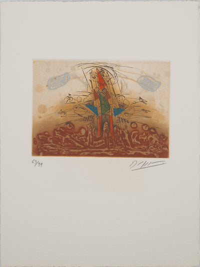 Georges DUSSAU : Composition aux triangles, Gravure originale (vue générale) - Crédit photo : Galerie Art.Paris
