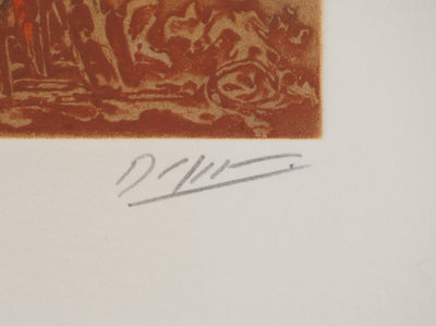 Georges DUSSAU : Composition aux triangles, Gravure originale (photo de détail 2) - Crédit photo : Galerie Art.Paris
