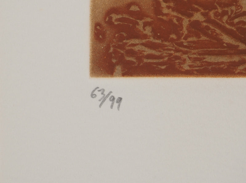 Georges DUSSAU : Composition aux triangles, Gravure originale (photo de détail 5) - Crédit photo : Galerie Art.Paris