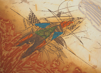 Georges DUSSAU : Fusée abstraite, Gravure originale (photo de détail 4) - Crédit photo : Galerie Art.Paris