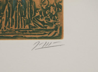 Georges DUSSAU : Composition en mouvement, Gravure originale (photo de détail 2) - Crédit photo : Galerie Art.Paris