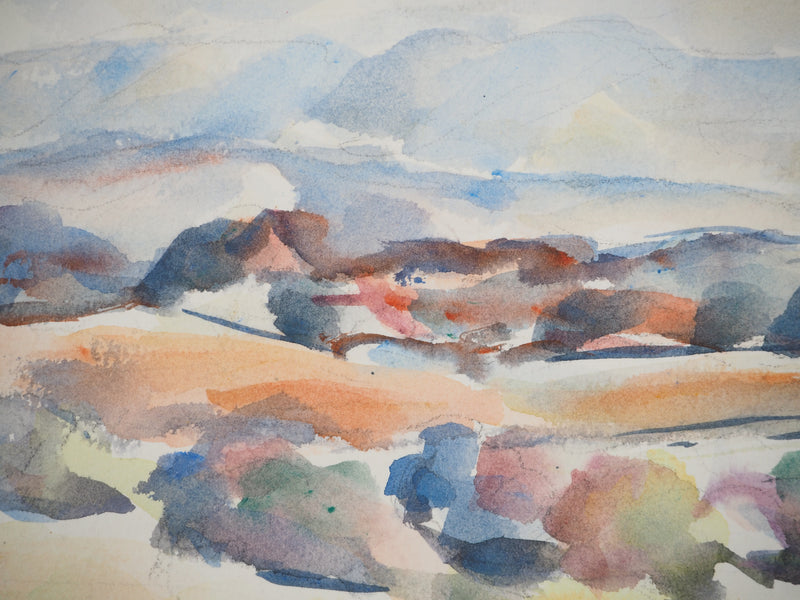 Paul THOMASSIN : Village français, Aquarelle originale (photo de détail 4) - Crédit photo : Galerie Art.Paris