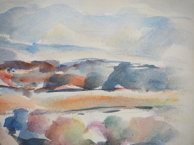 Paul THOMASSIN : Village français, Aquarelle originale (photo de détail 5) - Crédit photo : Galerie Art.Paris
