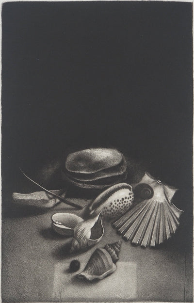 Erling Longva VALTYRSON : Nature morte aux coquillages, Gravure originale (photo de détail 3) - Crédit photo : Galerie Art.Paris