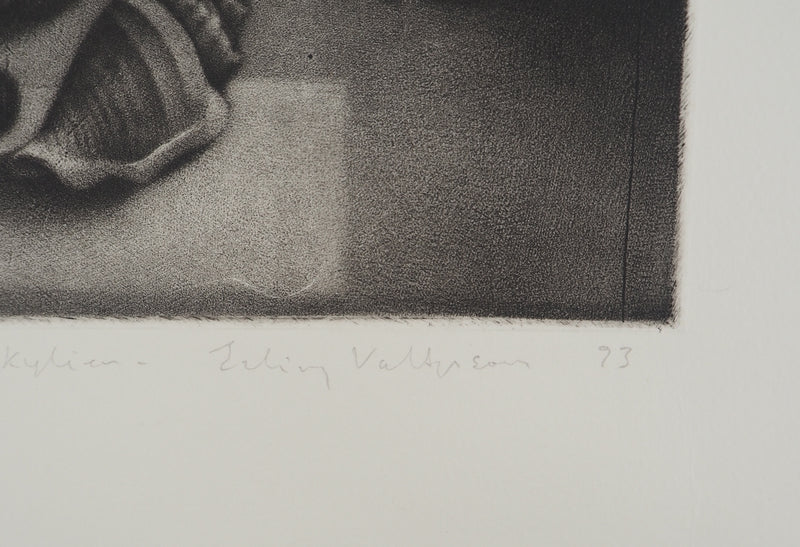 Erling Longva VALTYRSON : Nature morte aux coquillages, Gravure originale (photo de détail 2) - Crédit photo : Galerie Art.Paris