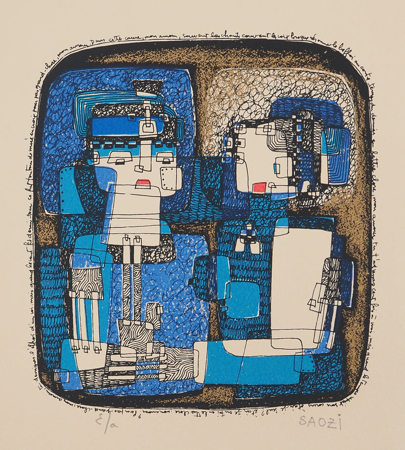 SAOZI : Robots amoureux, Sérigraphie originale (photo de détail 3) - Crédit photo : Galerie Art.Paris