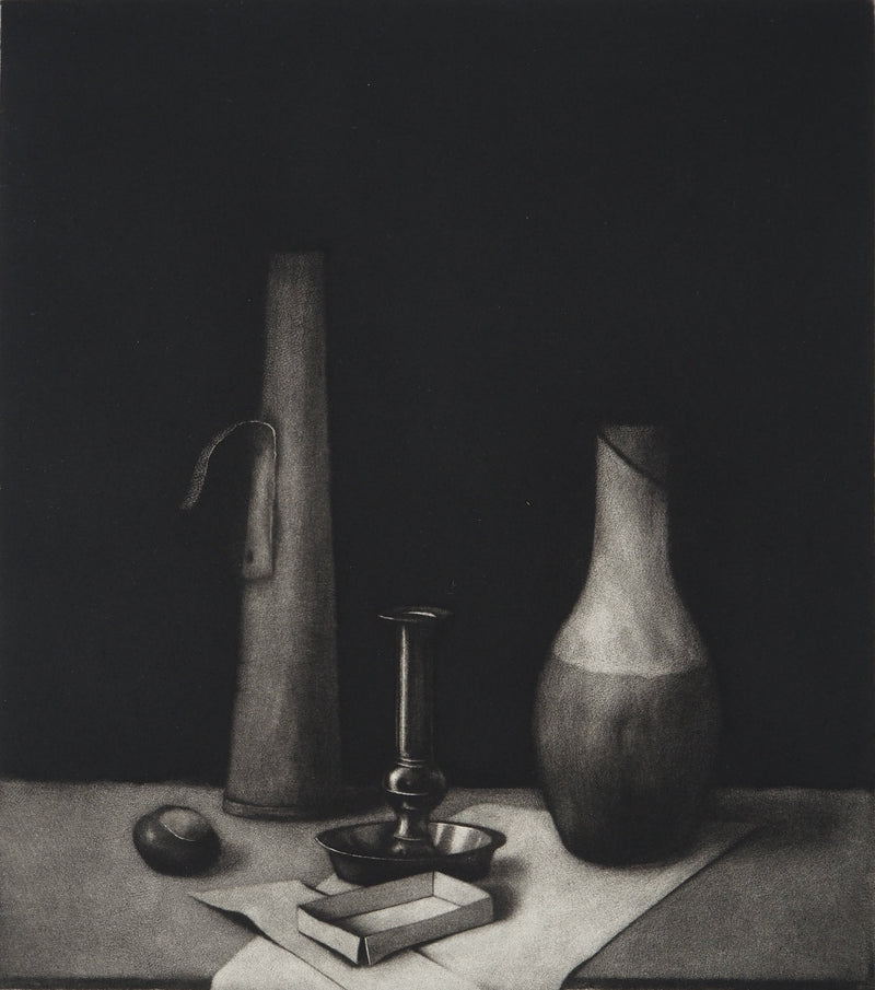 Erling Longva VALTYRSON : Nature morte à la chandelle, Gravure originale (photo de détail 3) - Crédit photo : Galerie Art.Paris