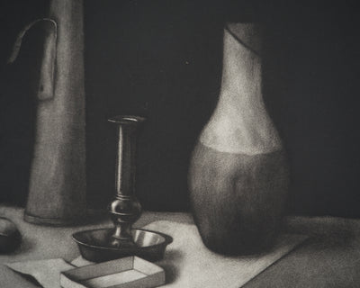 Erling Longva VALTYRSON : Nature morte à la chandelle, Gravure originale (photo de détail 4) - Crédit photo : Galerie Art.Paris