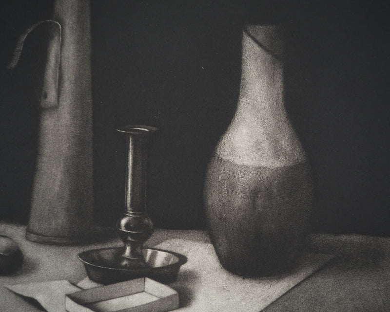 Erling Longva VALTYRSON : Nature morte à la chandelle, Gravure originale (photo de détail 4) - Crédit photo : Galerie Art.Paris