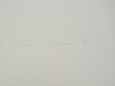 Erling Longva VALTYRSON : Nature morte à la chandelle, Gravure originale (photo de détail 2) - Crédit photo : Galerie Art.Paris
