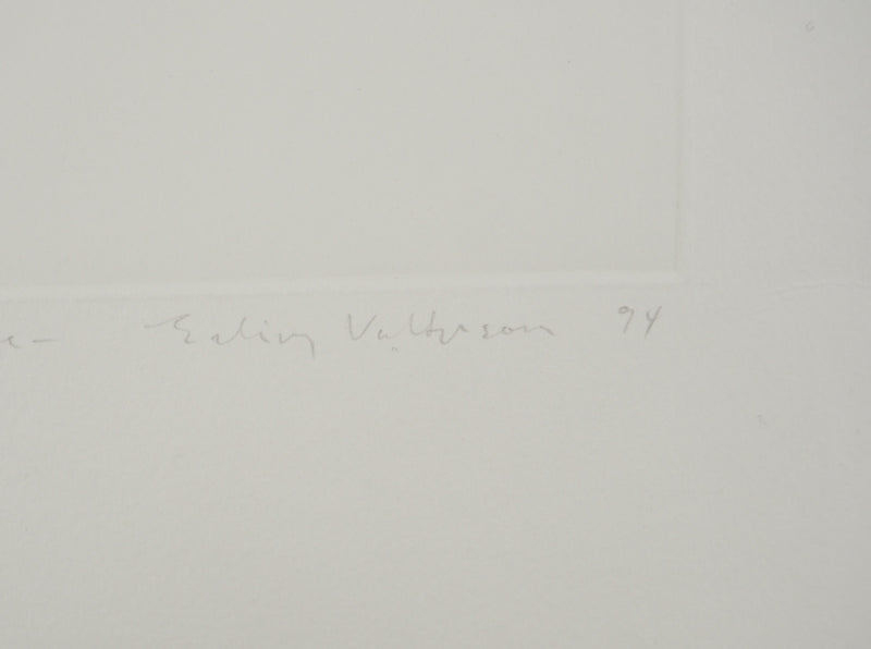 Erling Longva VALTYRSON : Nature morte à la chandelle, Gravure originale (photo de détail 2) - Crédit photo : Galerie Art.Paris