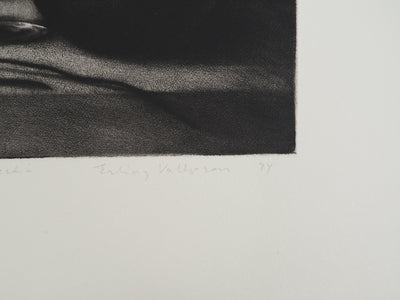 Erling Longva VALTYRSON : Nature morte à l'hippocampe, Gravure originale (photo de détail 2) - Crédit photo : Galerie Art.Paris