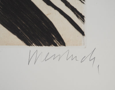 Claude WEISBUCH : Portrait d'homme endormi, Gravure originale (photo de détail 3) - Crédit photo : Galerie Art.Paris
