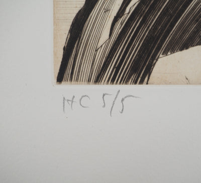 Claude WEISBUCH : Portrait de Jules Vallès, Gravure originale (photo de détail 5) - Crédit photo : Galerie Art.Paris