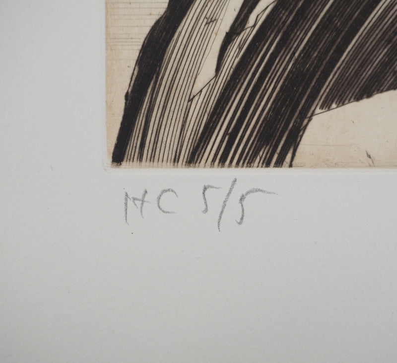 Claude WEISBUCH : Portrait de Jules Vallès, Gravure originale (photo de détail 5) - Crédit photo : Galerie Art.Paris