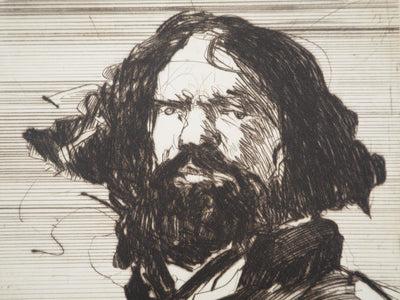 Claude WEISBUCH : Portrait de Jules Vallès, Gravure originale (photo de détail 4) - Crédit photo : Galerie Art.Paris
