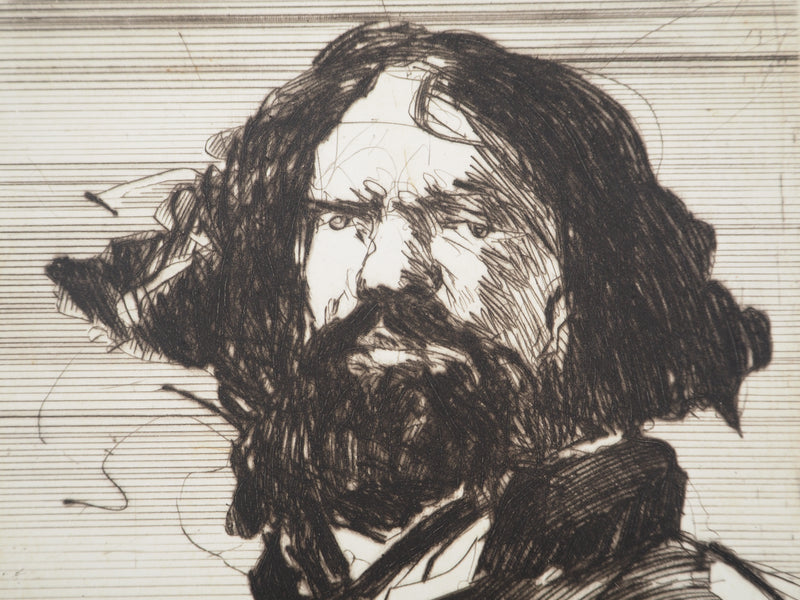 Claude WEISBUCH : Portrait de Jules Vallès, Gravure originale (photo de détail 4) - Crédit photo : Galerie Art.Paris