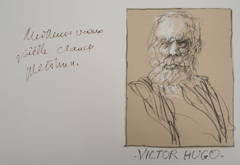 Claude WEISBUCH : Portrait de Victor Hugo, Lithographie originale (photo de détail 2) - Crédit photo : Galerie Art.Paris