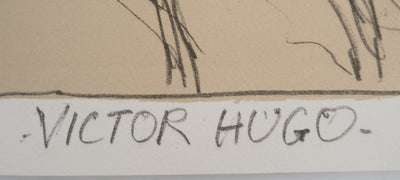 Claude WEISBUCH : Portrait de Victor Hugo, Lithographie originale (photo de détail 5) - Crédit photo : Galerie Art.Paris