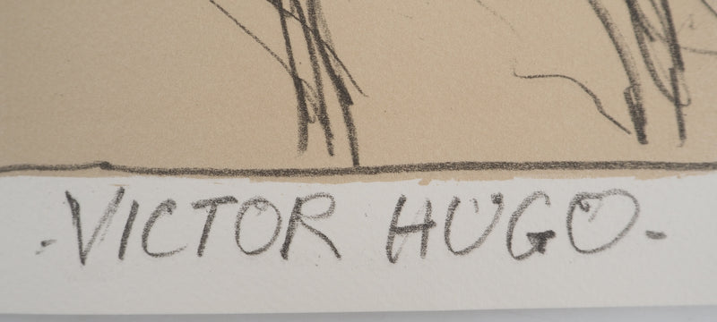 Claude WEISBUCH : Portrait de Victor Hugo, Lithographie originale (photo de détail 5) - Crédit photo : Galerie Art.Paris