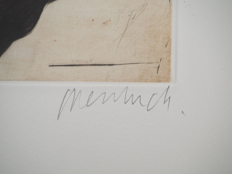 Claude WEISBUCH : Jules Vallès pensif, Gravure originale (photo de détail 2) - Crédit photo : Galerie Art.Paris