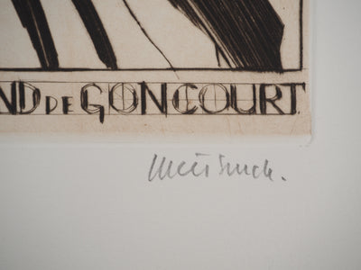 Claude WEISBUCH : Portrait d'Edmond de Goncourt, Gravure originale (photo de détail 2) - Crédit photo : Galerie Art.Paris