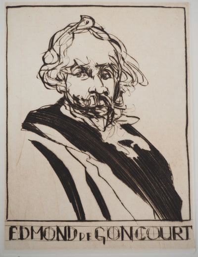Claude WEISBUCH : Portrait d'Edmond de Goncourt, Gravure originale (photo de détail 4) - Crédit photo : Galerie Art.Paris