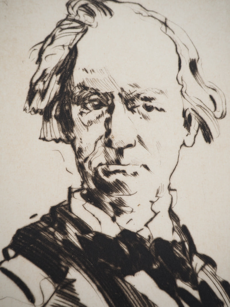 Claude WEISBUCH : Portrait de Charles Baudelaire, Gravure originale (photo de détail 5) - Crédit photo : Galerie Art.Paris