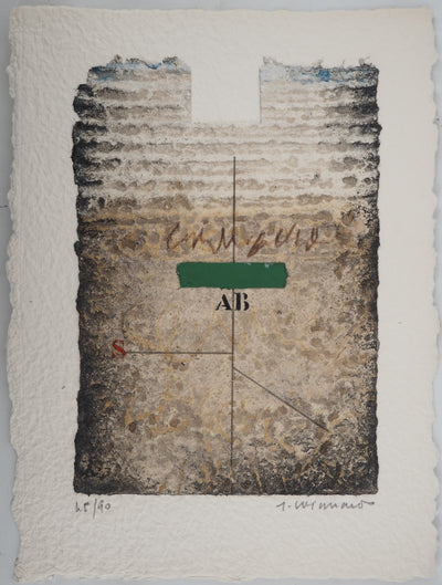 James COIGNARD : Composition abstraite AB, Gravure originale (photo de détail 3) - Crédit photo : Galerie Art.Paris