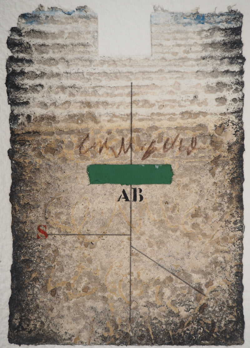 James COIGNARD : Composition abstraite AB, Gravure originale (vue générale) - Crédit photo : Galerie Art.Paris