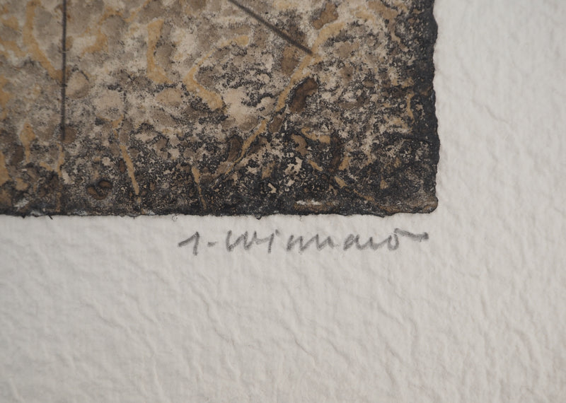 James COIGNARD : Composition abstraite AB, Gravure originale (photo de détail 2) - Crédit photo : Galerie Art.Paris