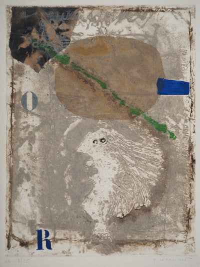 James COIGNARD : Les cheveux au vent, Gravure originale (vue générale) - Crédit photo : Galerie Art.Paris