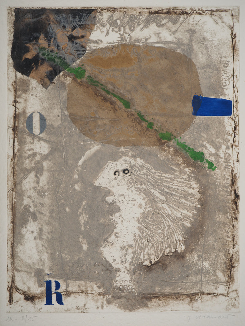 James COIGNARD : Les cheveux au vent, Gravure originale (vue générale) - Crédit photo : Galerie Art.Paris